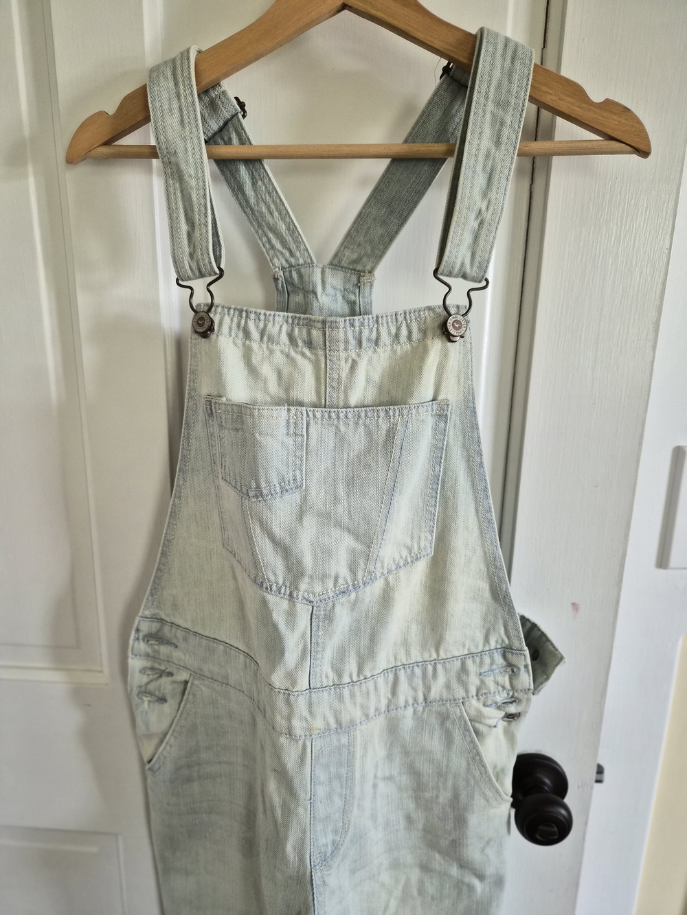 Hollister Light Wash Denim Overalls